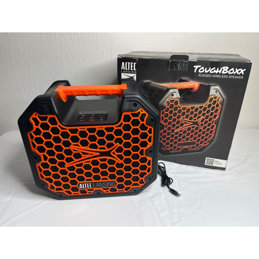 Altec Lansing Toughboxx Rugged Wireless Bluetooth Speaker Black Orange 70W IPX5